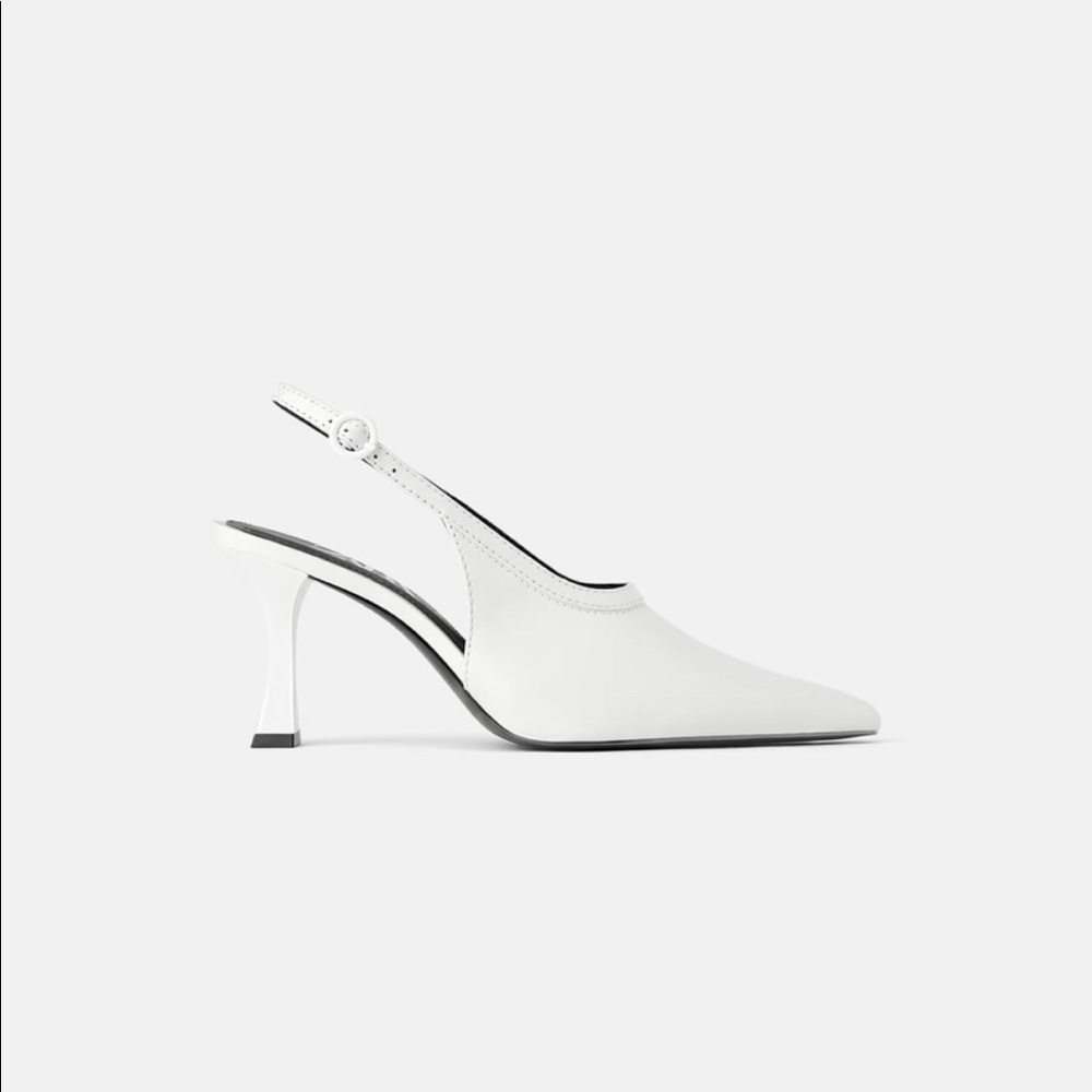 Zara White Heels NWT